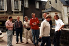 Just hanging around in Bayeux.  L to R:- Martin, Mark, Peter, Alan, Terry and Jamie - with camera-shy Ian rushing out of shot as always!