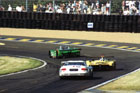 A three-car train down at the Esses as the Pescarolo Courage leads one of the WRs and the 56 Chamberlain-run Team Goh Viper.