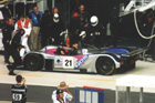 The 21 Ascari is seen here in a routine pit stop, not all that long before it's race came to an untimely end.....