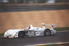 The Japanese Audi, despite having Le Mans specialist Yannick Dalmas on board, was never in the same league as the works cars.  (Its actually Hiroki Kato driving in this shot).  By 9 a.m. on Sunday  it was running 9th, a full 16 laps down.