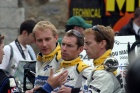 Joey Foster, Jonny Kane and Warren Hughes, drivers of the #45 Embassy Racing Zytek.  Hughes and Kane had taken part in 9 Le Mans between them netting 8 failures to finish and one class win (for Hughes in 2005)