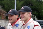 Van Overbeek again with team-mate Jorg Bergmeister, who set the fastest time in practice for this car