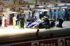 The #18 Rollcentre Pescarolo is in for another replenishment